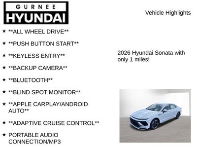 2026 Hyundai SONATA SEL Sport