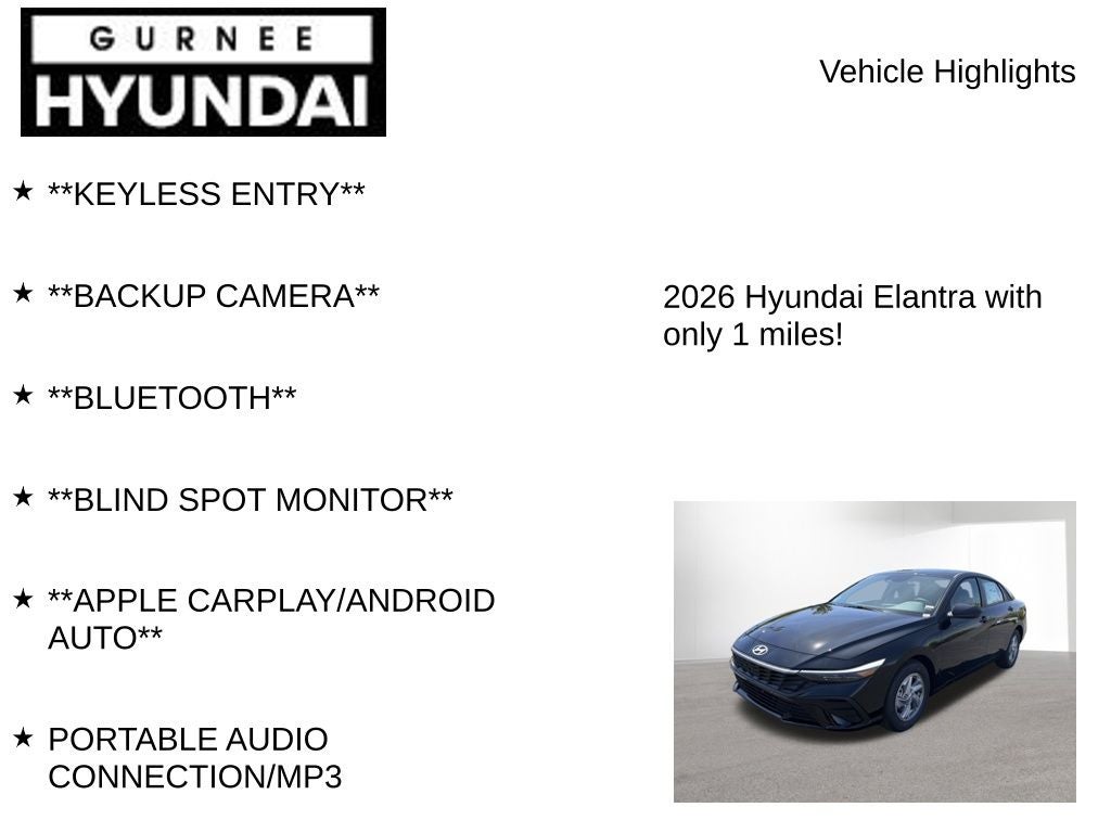 2026 Hyundai ELANTRA SE