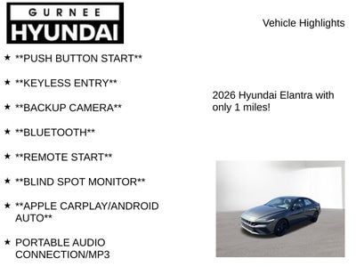 2026 Hyundai ELANTRA SEL Sport
