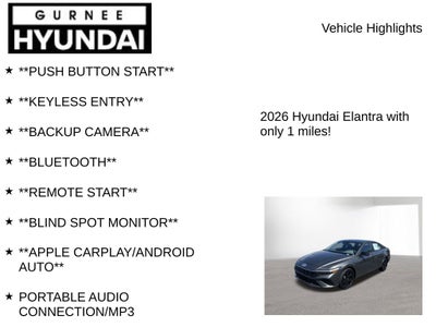 2026 Hyundai ELANTRA SEL Sport