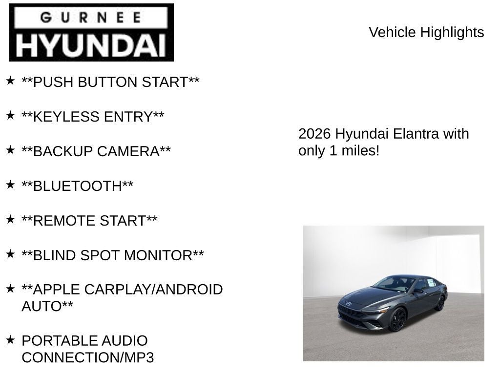 2026 Hyundai ELANTRA SEL Sport