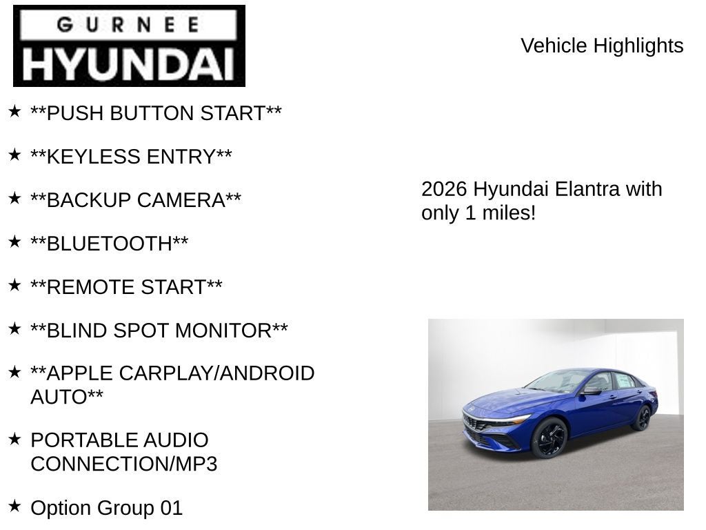 2026 Hyundai ELANTRA SEL Sport