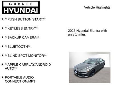 2026 Hyundai ELANTRA SEL Sport