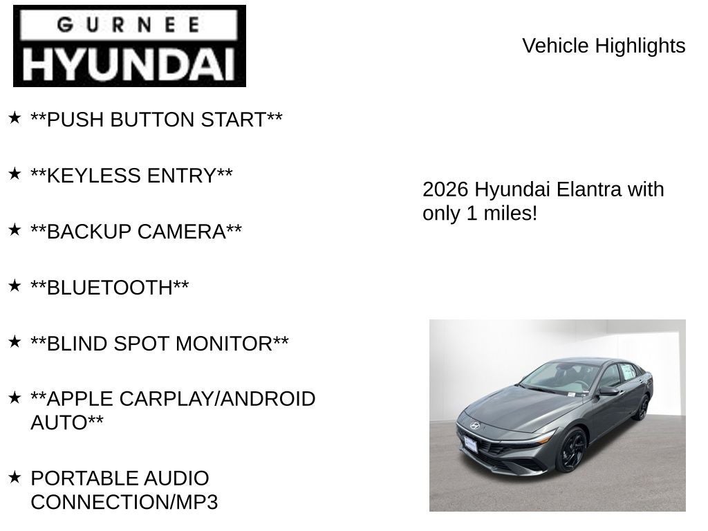 2026 Hyundai ELANTRA SEL Sport
