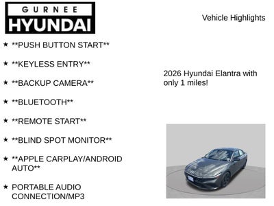 2026 Hyundai ELANTRA SEL Sport