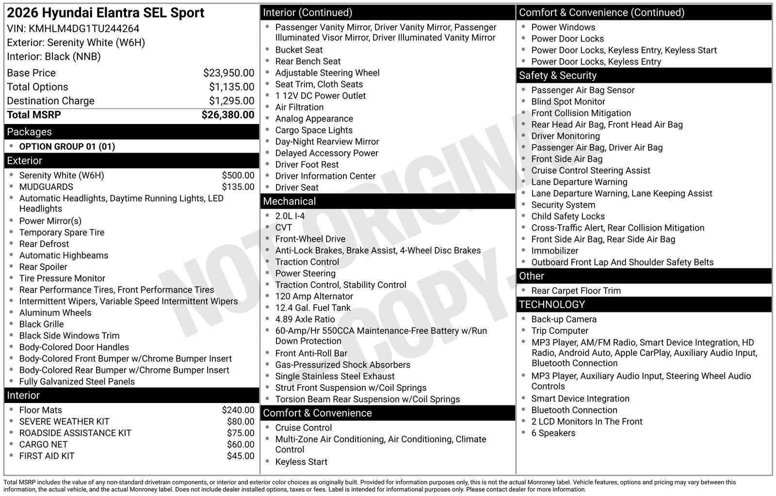 2026 Hyundai ELANTRA SEL Sport