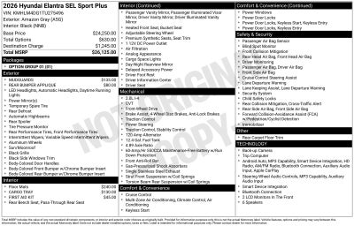 2026 Hyundai ELANTRA SEL Sport