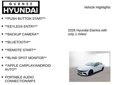 2026 Hyundai ELANTRA SEL Sport