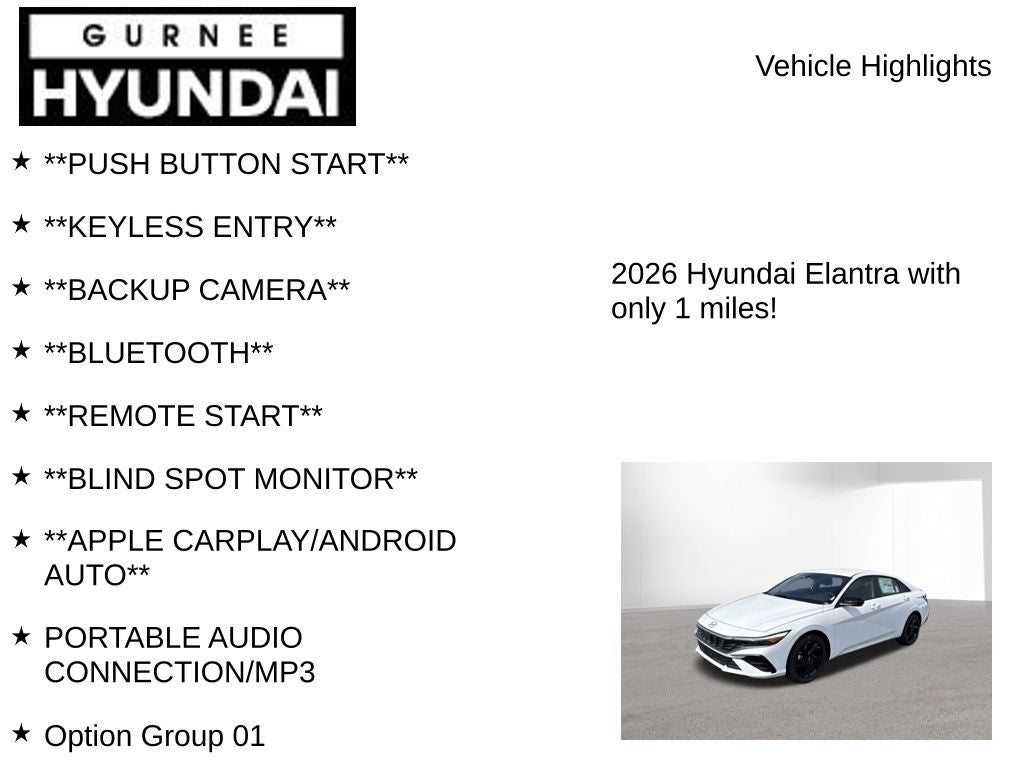 2026 Hyundai ELANTRA SEL Sport