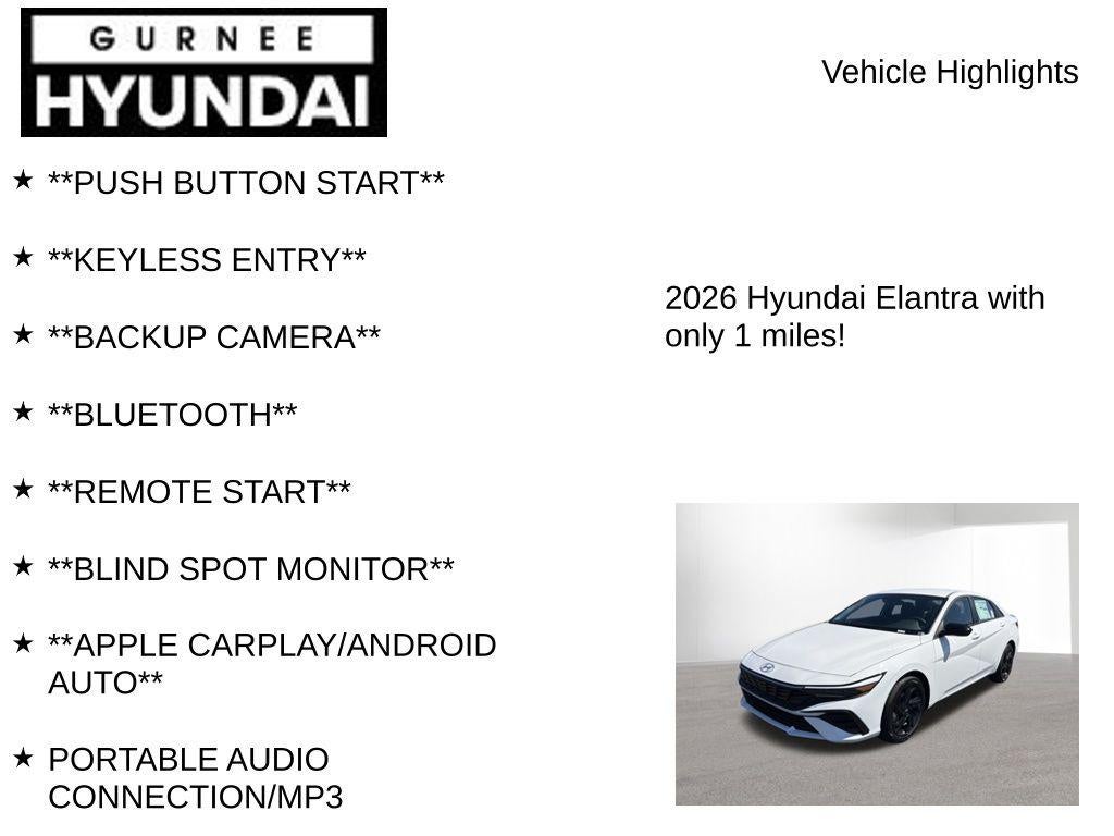 2026 Hyundai ELANTRA SEL Sport