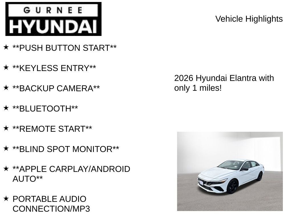 2026 Hyundai ELANTRA SEL Sport