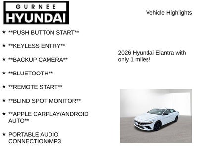 2026 Hyundai ELANTRA SEL Sport