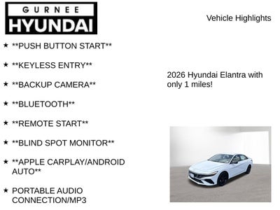 2026 Hyundai ELANTRA SEL Sport