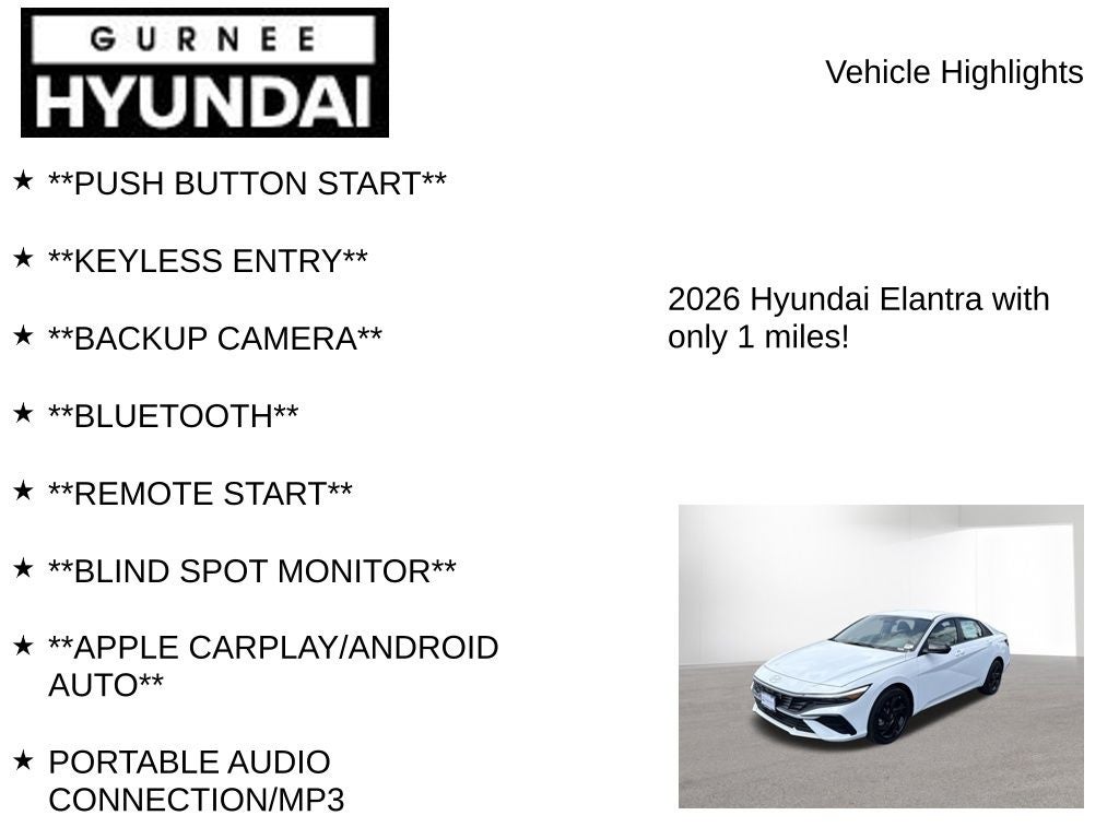 2026 Hyundai ELANTRA SEL Sport