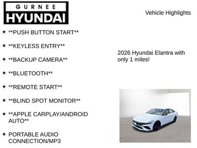 2026 Hyundai ELANTRA SEL Sport