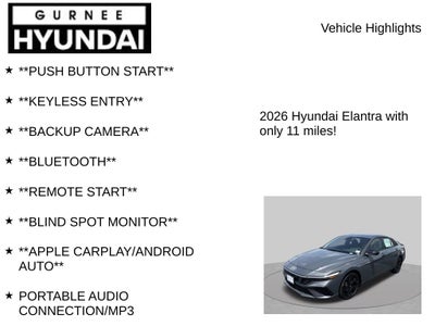 2026 Hyundai ELANTRA SEL Sport
