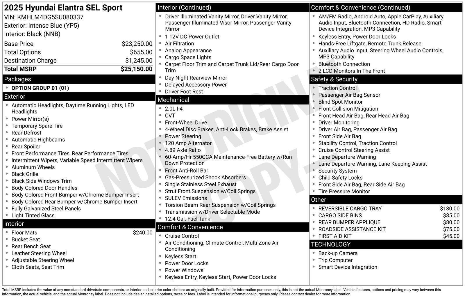 2025 Hyundai ELANTRA SEL Sport