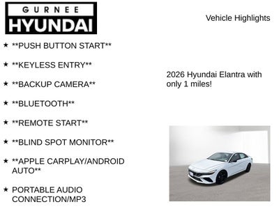 2026 Hyundai ELANTRA SEL Sport