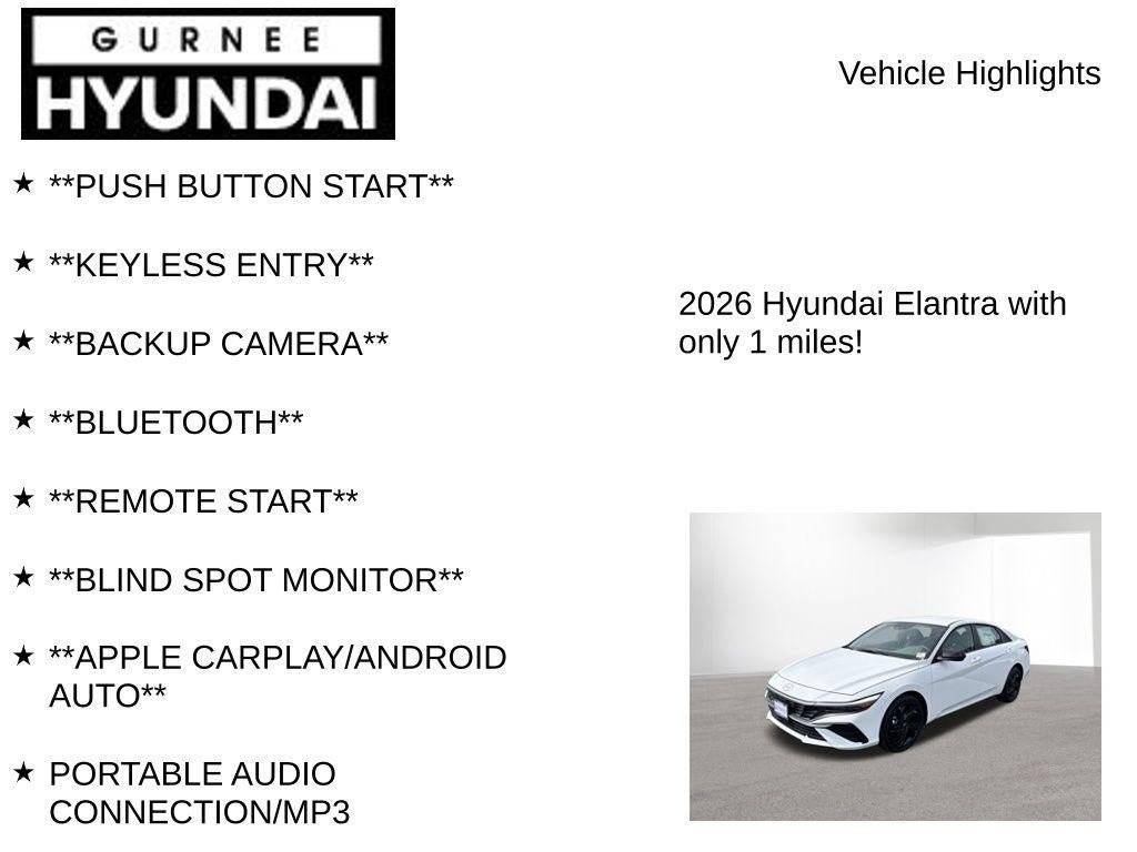 2026 Hyundai ELANTRA SEL Sport
