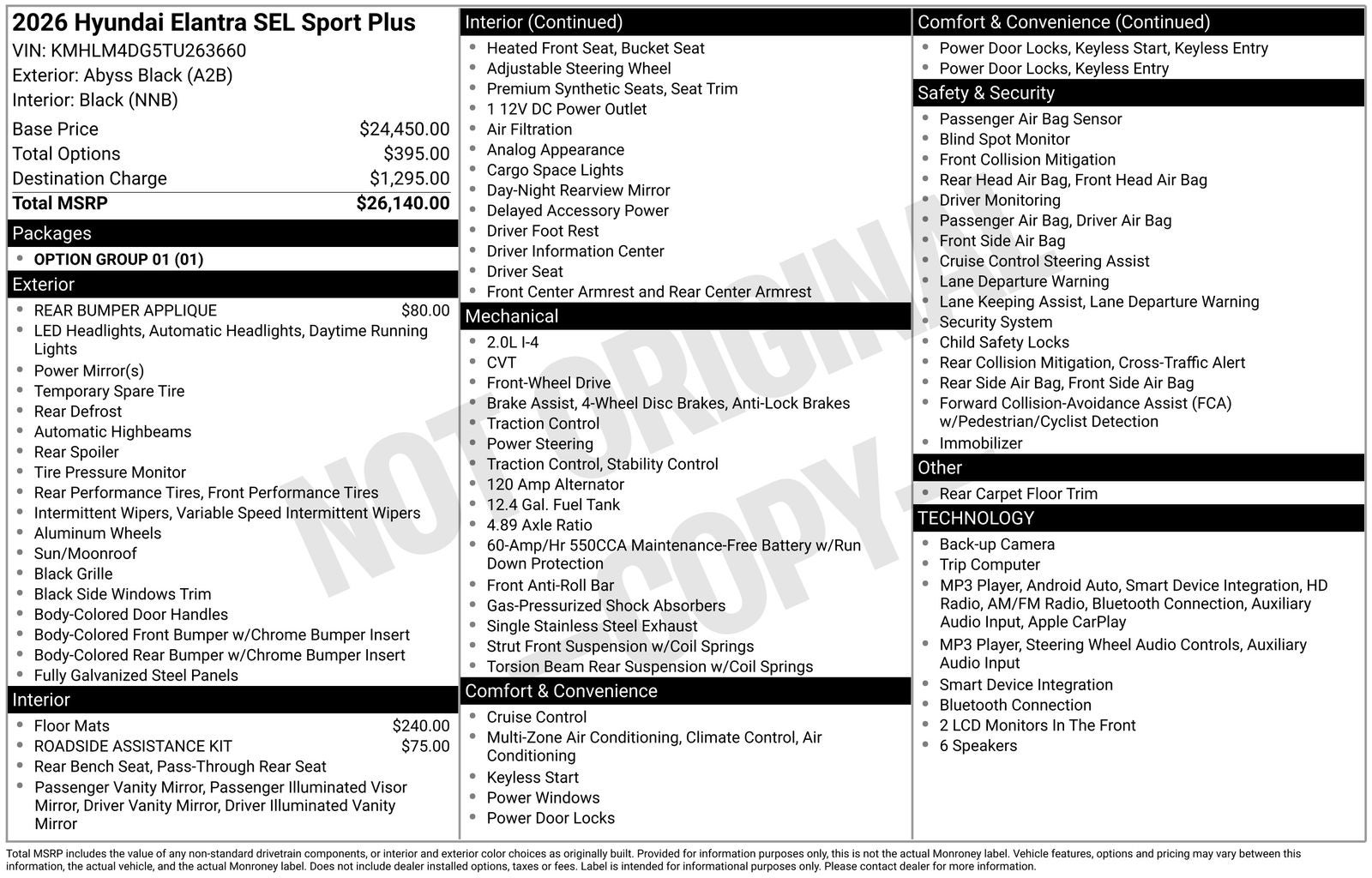 2026 Hyundai ELANTRA SEL Sport