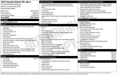 2025 Hyundai ELANTRA SEL Sport