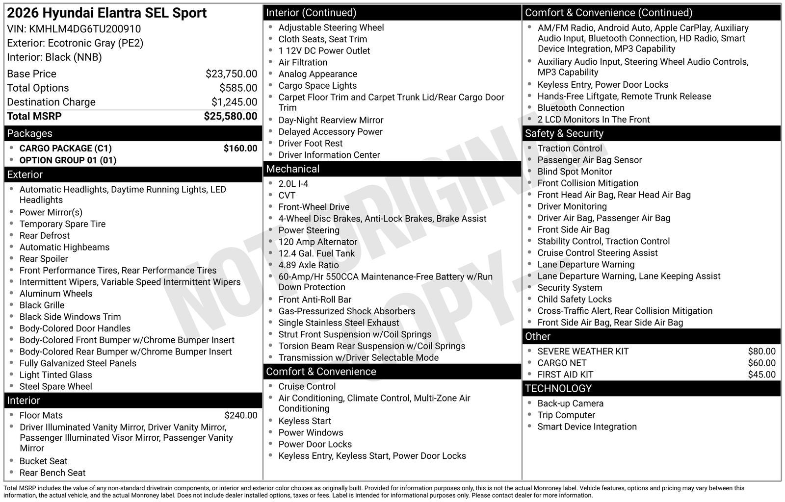 2026 Hyundai ELANTRA SEL Sport