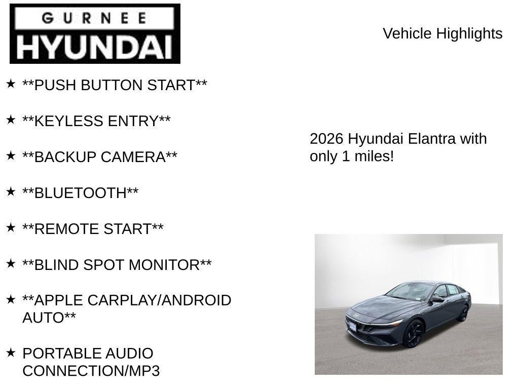 2026 Hyundai ELANTRA SEL Sport