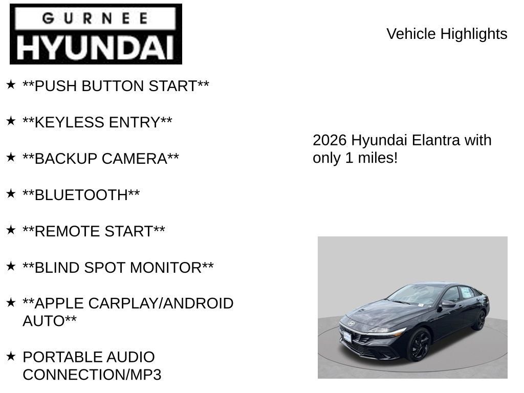 2026 Hyundai ELANTRA SEL Sport