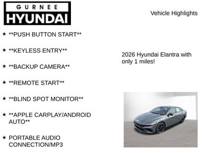 2026 Hyundai ELANTRA SEL Sport