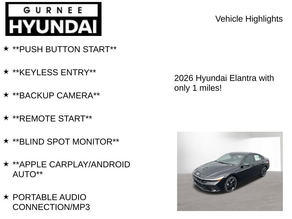 2026 Hyundai ELANTRA SEL Sport