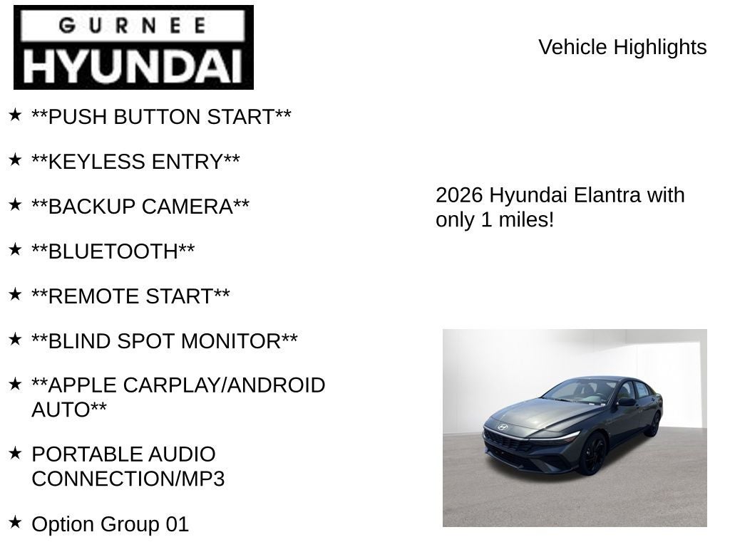 2026 Hyundai ELANTRA SEL Sport