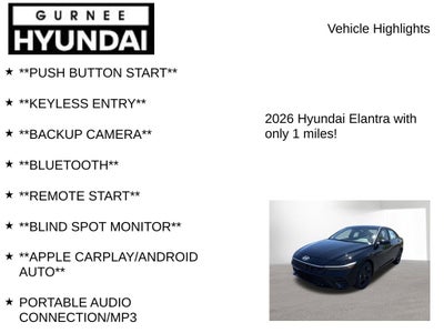 2026 Hyundai ELANTRA SEL Sport