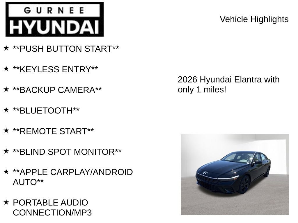 2026 Hyundai ELANTRA SEL Sport
