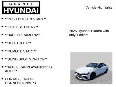 2026 Hyundai ELANTRA SEL Sport