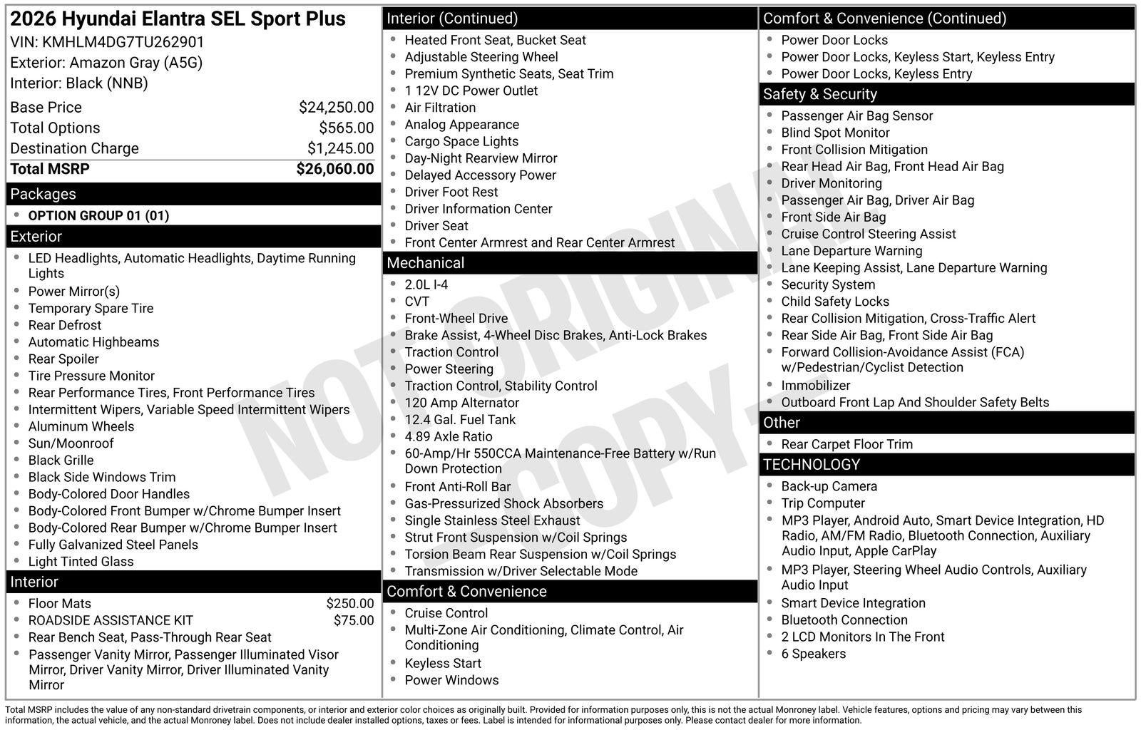 2026 Hyundai ELANTRA SEL Sport