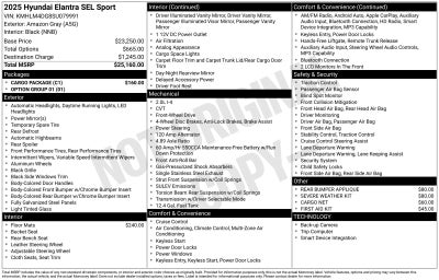 2025 Hyundai ELANTRA SEL Sport