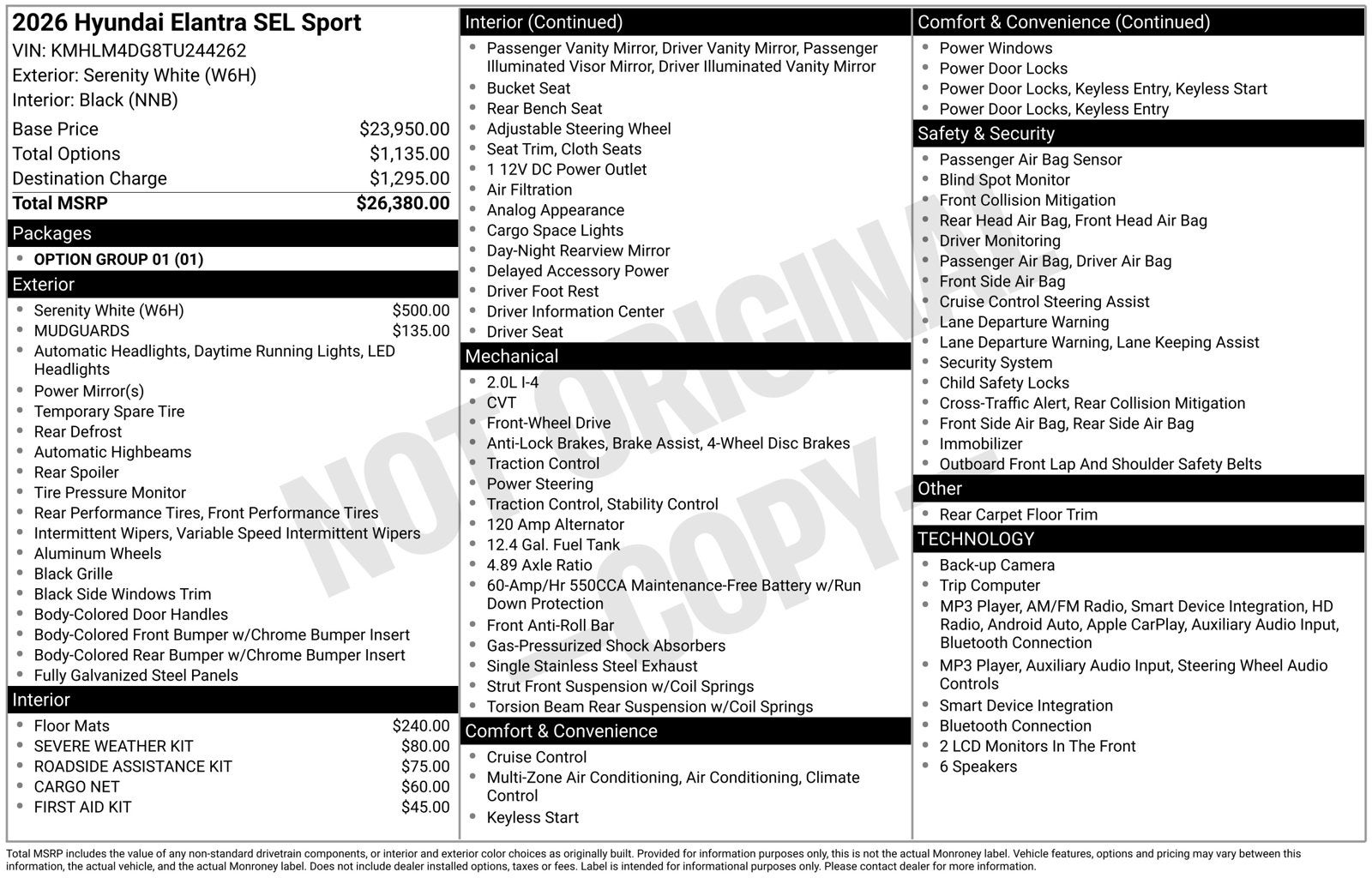 2026 Hyundai ELANTRA SEL Sport