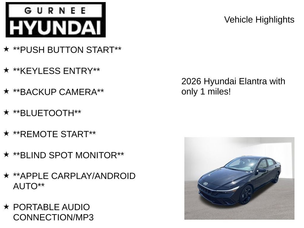 2026 Hyundai ELANTRA SEL Sport