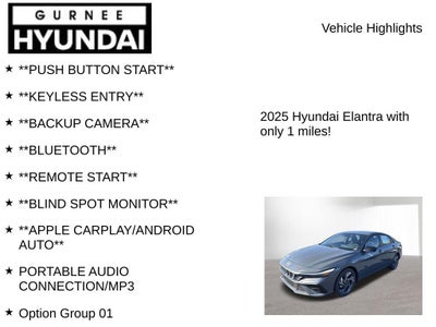 2025 Hyundai ELANTRA SEL Sport