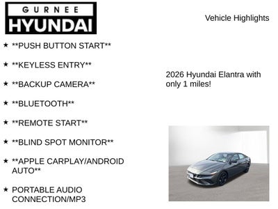 2026 Hyundai ELANTRA SEL Sport