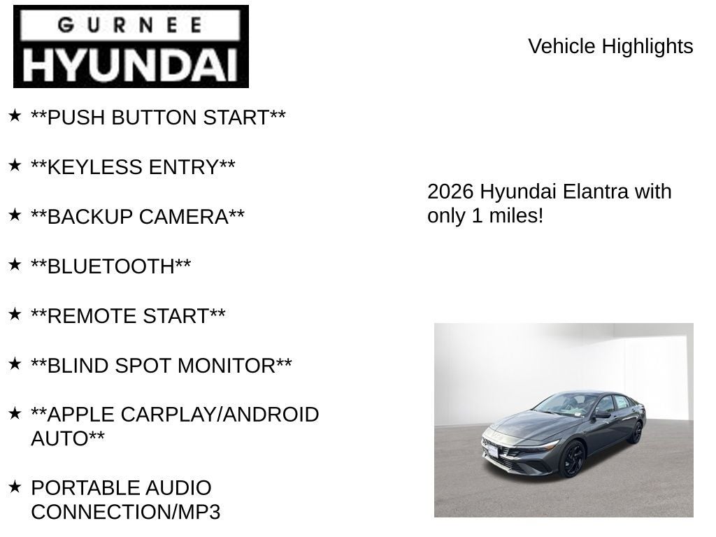 2026 Hyundai ELANTRA SEL Sport