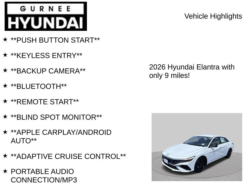 2026 Hyundai ELANTRA SEL Sport