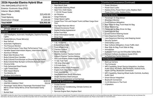 2026 Hyundai ELANTRA HYBRID Blue