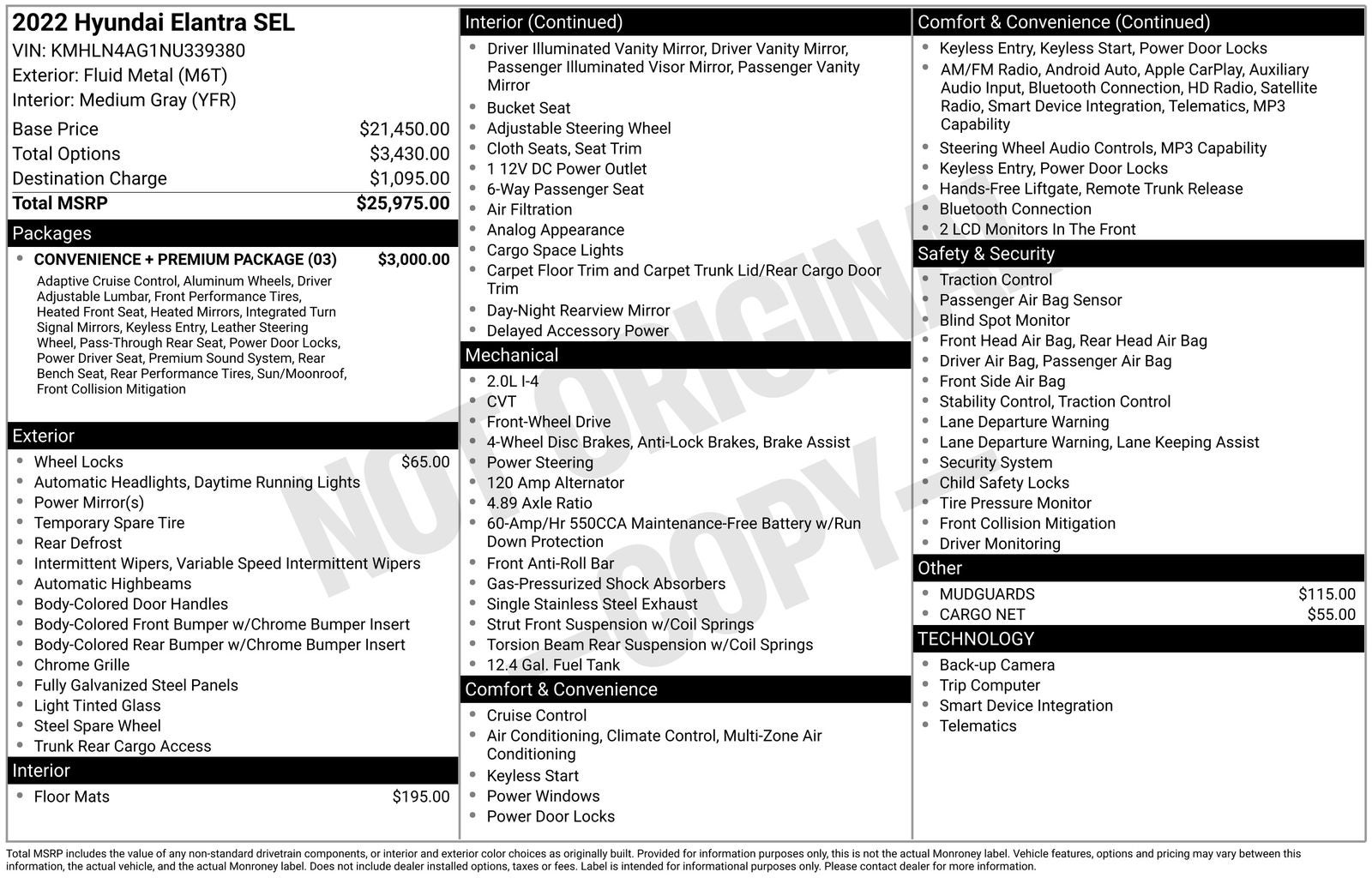 2022 Hyundai ELANTRA SEL Premium