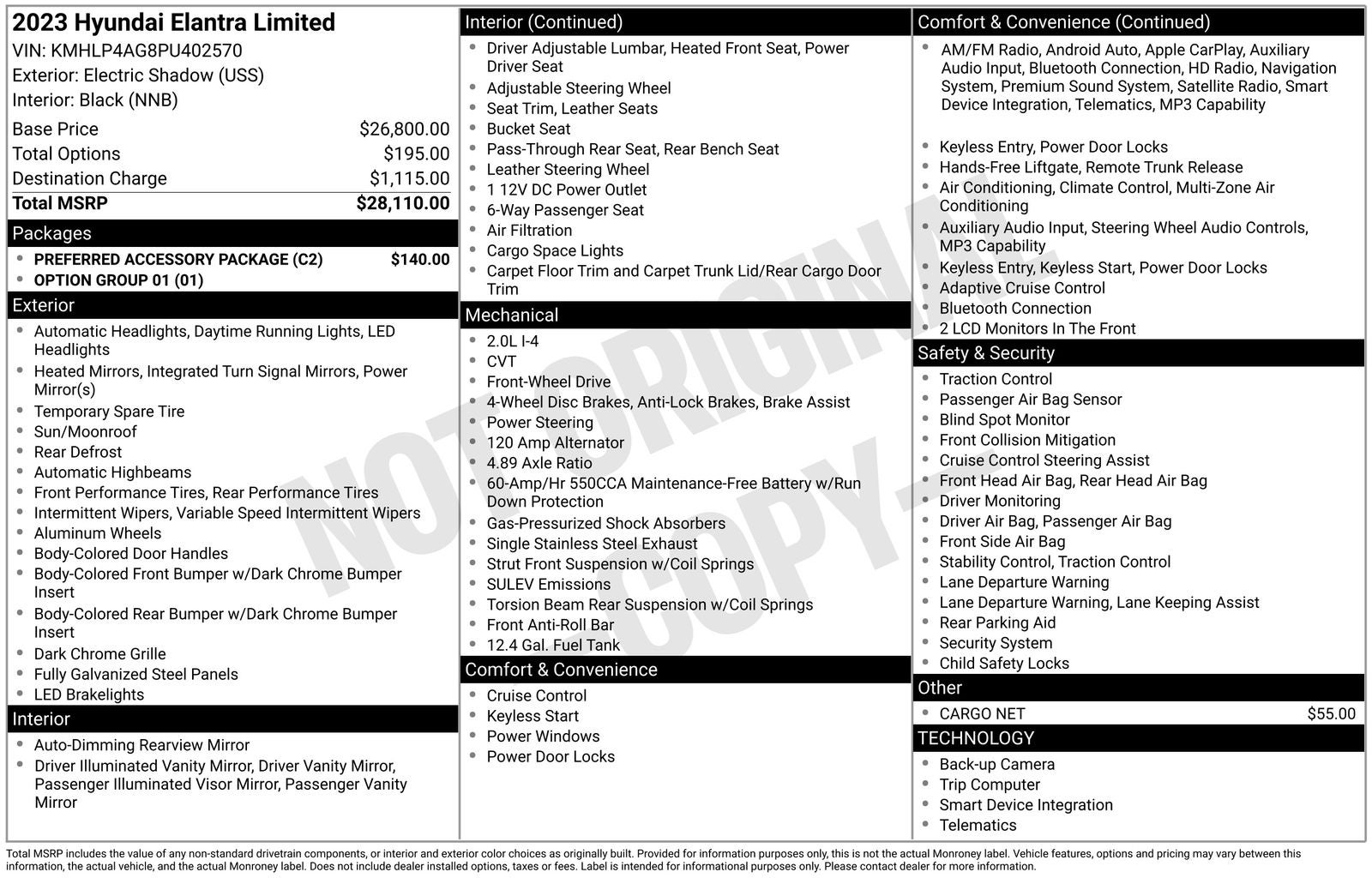2023 Hyundai ELANTRA Limited
