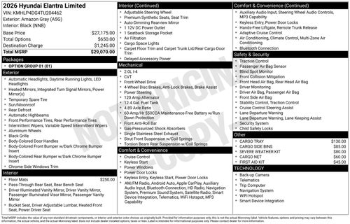 2026 Hyundai ELANTRA Limited