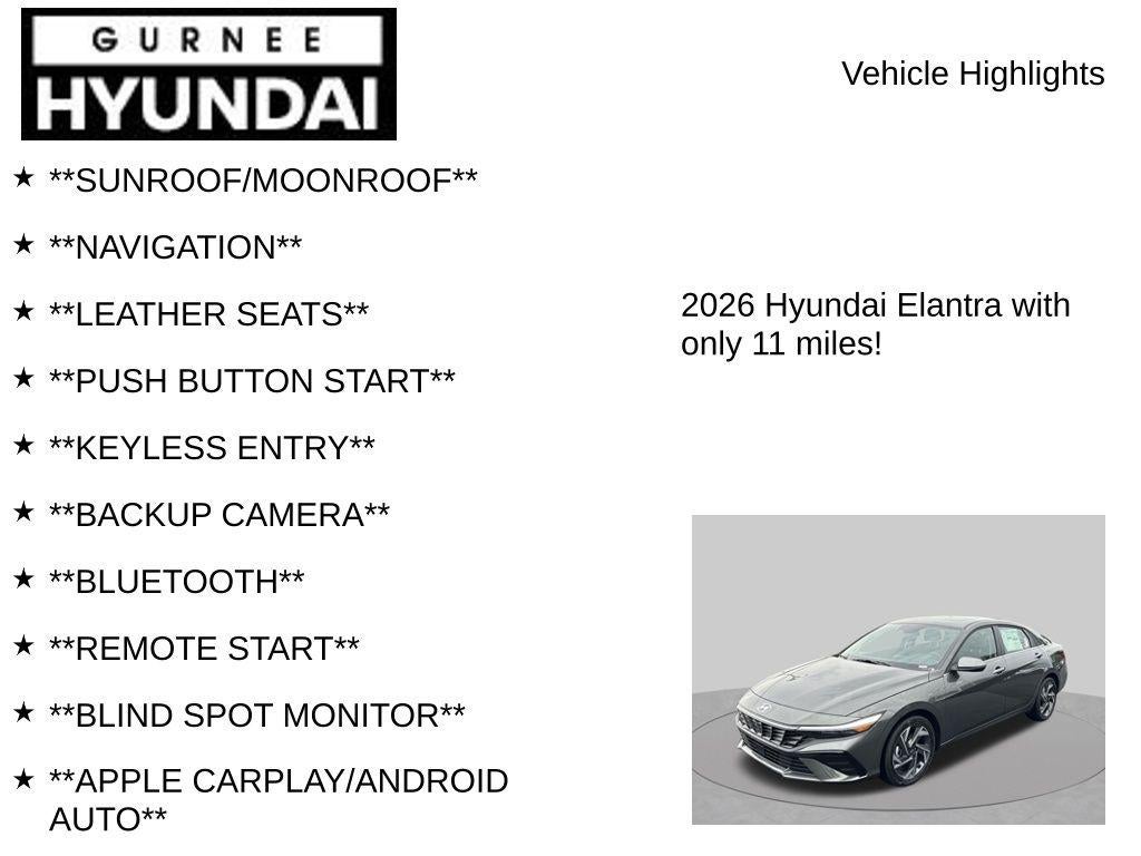 2026 Hyundai ELANTRA Limited