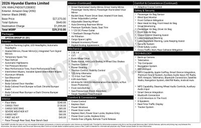 2026 Hyundai ELANTRA Limited