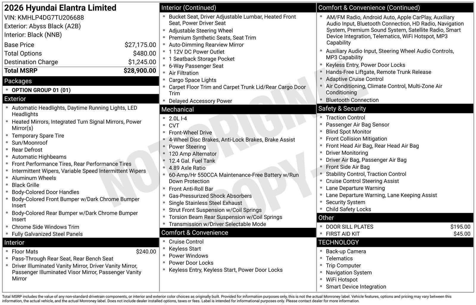 2026 Hyundai ELANTRA Limited