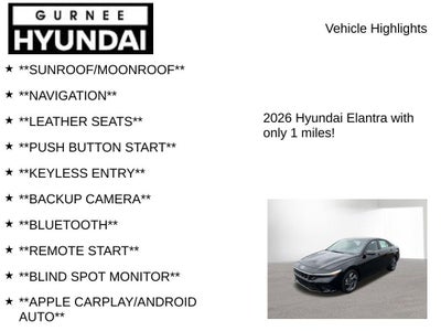 2026 Hyundai ELANTRA Limited